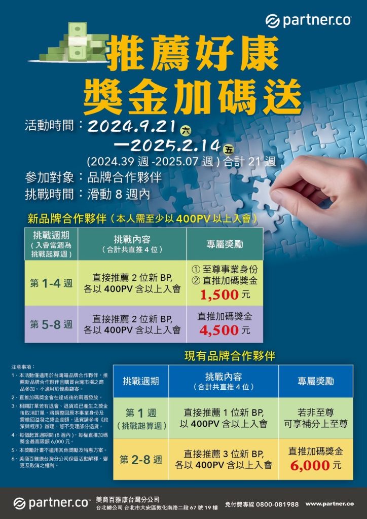 Journal | Partner.Co: 推薦好康 獎金加碼送!史無前例!超狂獎勵